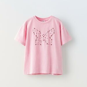 Pink Butterfly Kids T-Shirt